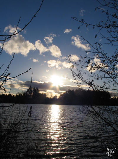 51- Sunrays across Mill Lake